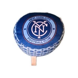 New York City Football Club Stuffed Soccer Ball Navy Light Blue with Logo Soft